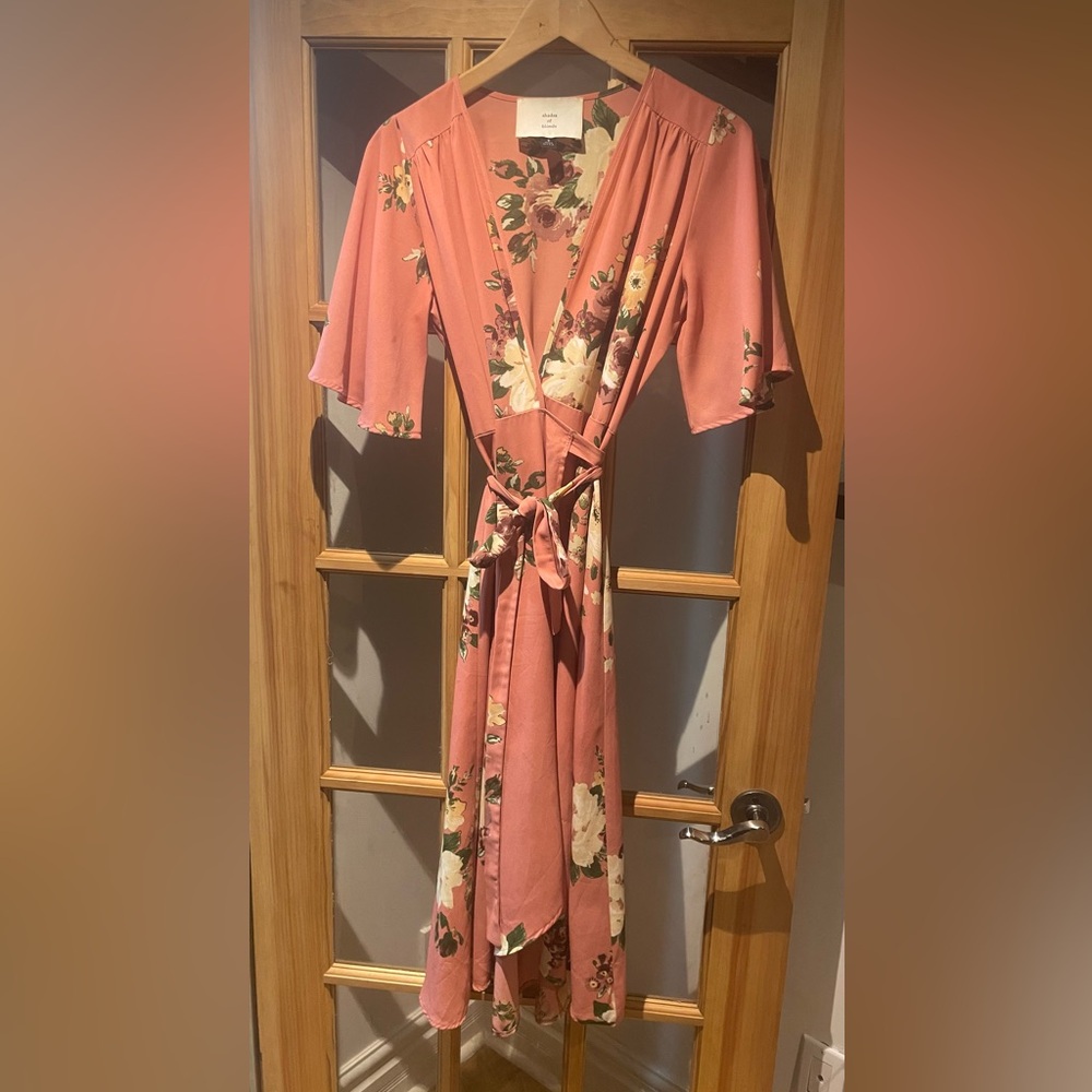 Floral Sleeve Wrap Dress